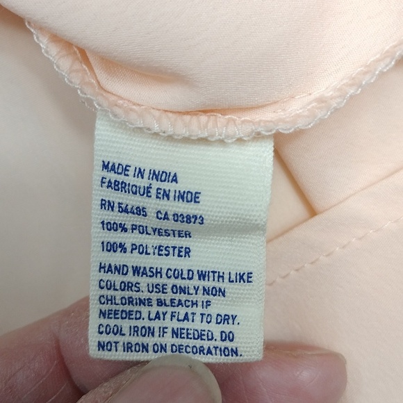 American Eagle Outfitters Women's Peach Long Sleeved Button Down Blouse Size Med - Picture 6 of 10